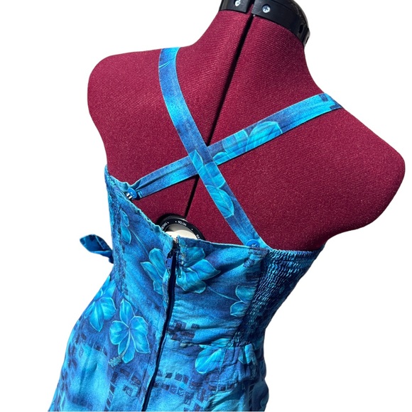 VTG Blue Floral 60's Paradise Hawaii Sun Suit Romper See Measurements in listing - Picture 5 of 15